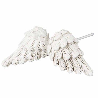 Angelwings in stick 8 cm white