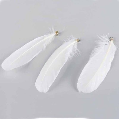 Feather hanger white 15 cm