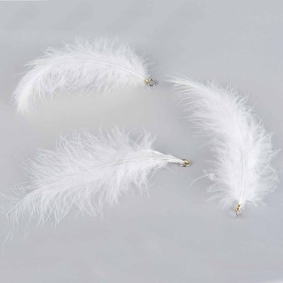 Feather hanger white 15 cm
