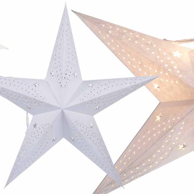 Star decoration white 60 cm