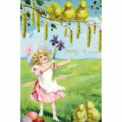 Vintage Post card Happy Easter
