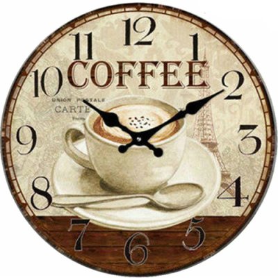 Wall clock 30 cm Coffee