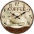 Wall clock 30 cm Coffee