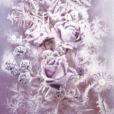 Napkin Frosted Roses